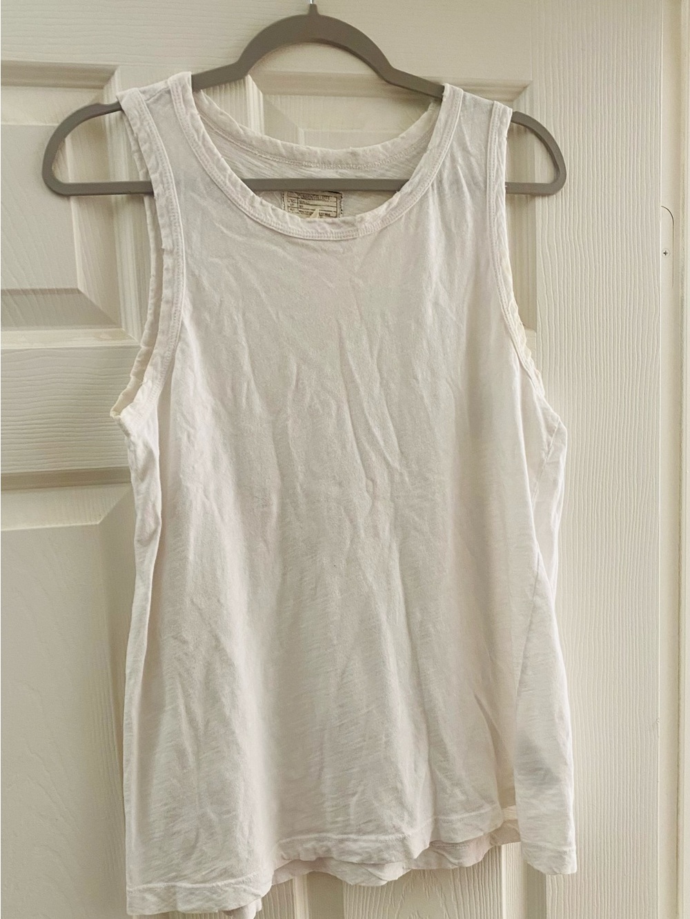 Current/Elliott Women's White Cotton Tank Top